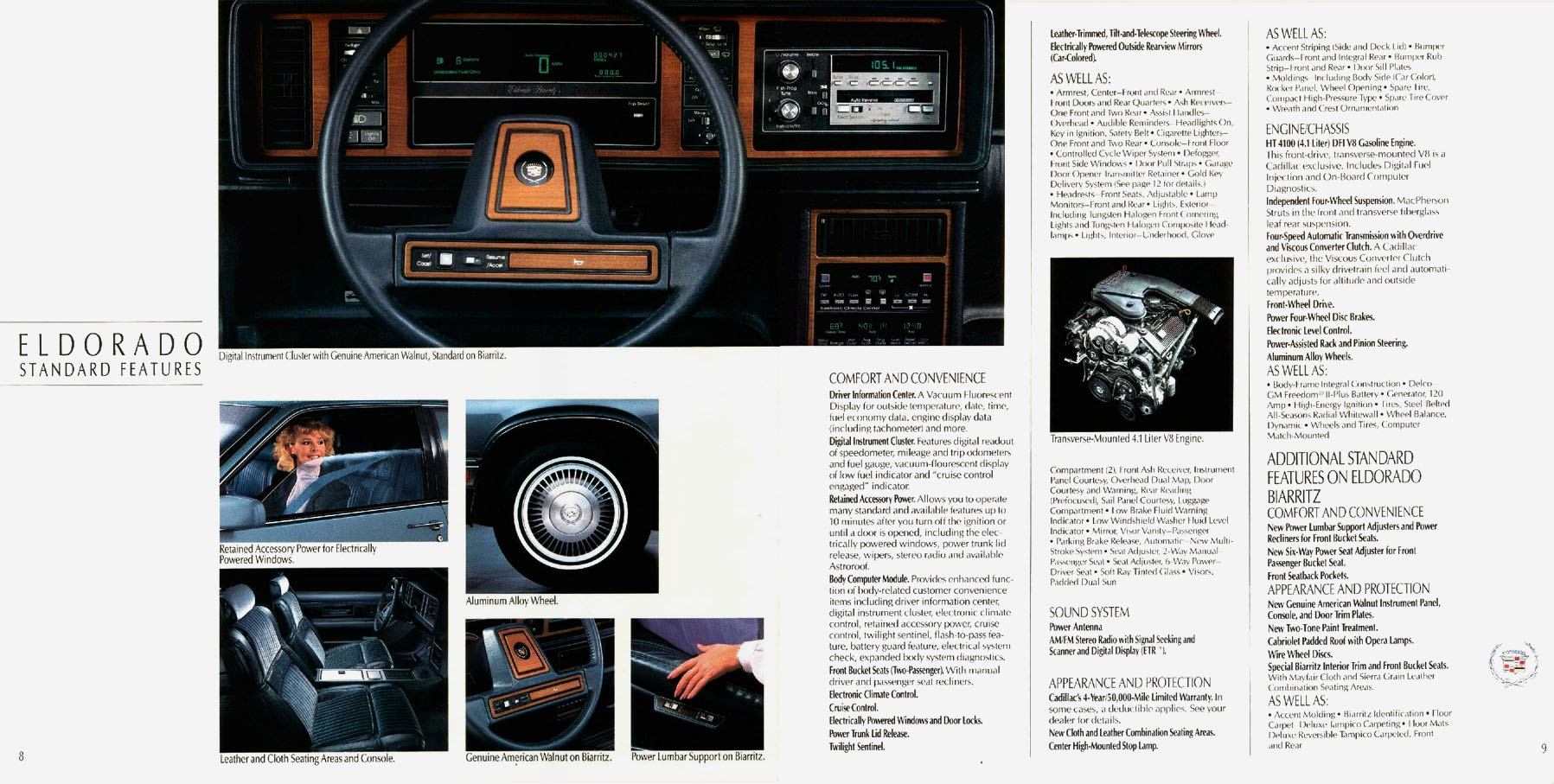1986 Cadillac Eldorado Brochure Page 11